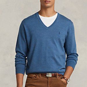 Polo by Ralph Lauren Blue V-Neck Sweater